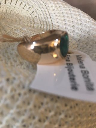 Anillo chevalier Corazón Piedra Verde
