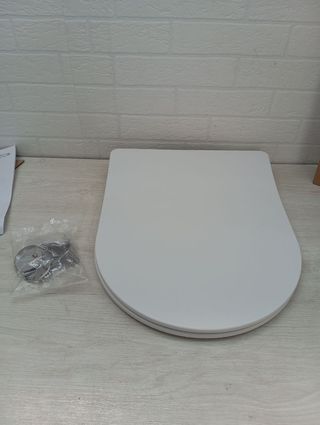 Asiento inodoro forma D blanco