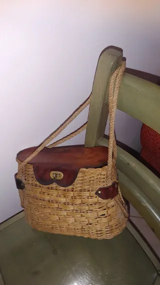 Cesto da pesca vintage anni '50