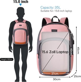 Mochila Escolar Juvenil Rulison Rosa Gris