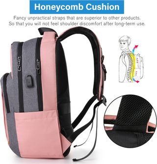 Mochila Escolar Juvenil Rulison Rosa Gris