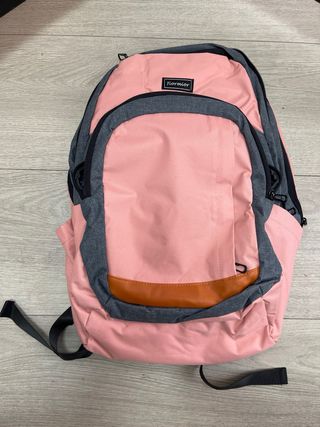 Mochila Escolar Juvenil Rulison Rosa Gris