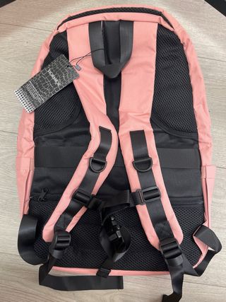 Mochila Escolar Juvenil Rulison Rosa Gris