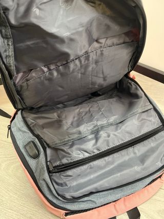 Mochila Escolar Juvenil Rulison Rosa Gris