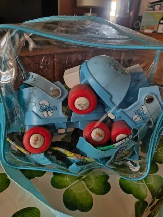 Patines Infantiles Smurfs con Bolso