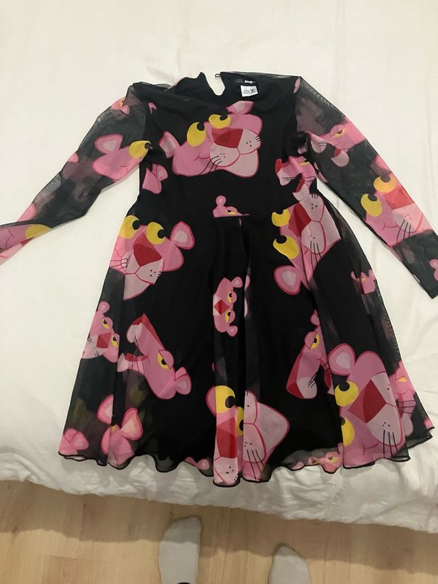 Vestido pantera Rosa con forro