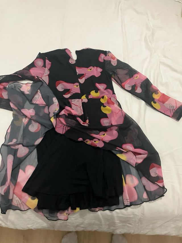 Vestido pantera Rosa con forro