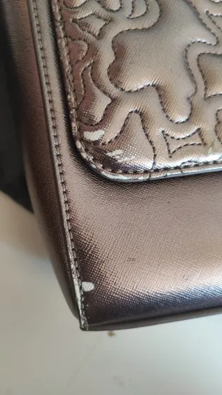 Bandolera Tous Kaos Capitone Oro/Plata