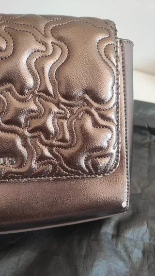 Bandolera Tous Kaos Capitone Oro/Plata