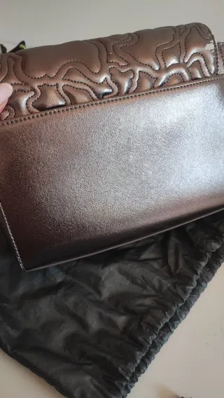 Bandolera Tous Kaos Capitone Oro/Plata