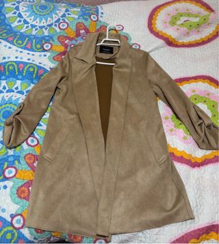 Blazer/Gabardina Ligera Pull&Bear Marrón Claro, XS