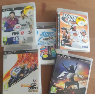 Lote Juegos PS3: F1, FIFA, MotoGP, Tennis, Draw