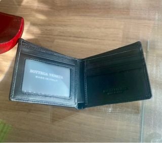 Billetera Bottega Veneta Negra Tejida