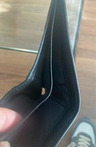 Billetera Bottega Veneta Negra Tejida