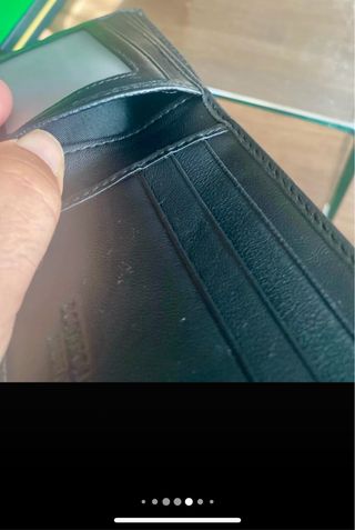 Billetera Bottega Veneta Negra Tejida