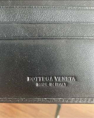 Billetera Bottega Veneta Negra Tejida