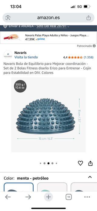 2 Bolas de Equilibrio Fitness Navaris