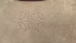 Portadocumentos Loewe Piel y Ante Beige/Marrón