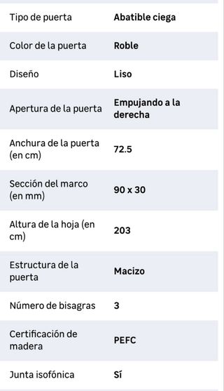 Puerta abatible ciega Oslo Nature Roble derecha