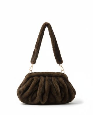 Borsa ecopelliccia effetto ruches