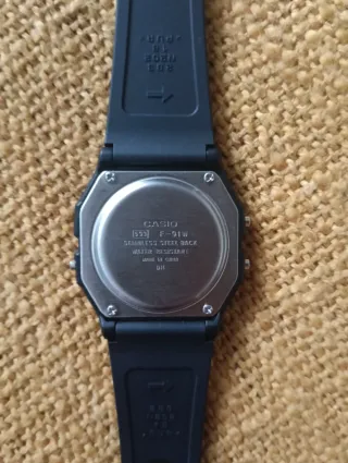 Casio F-91W Correa Negra