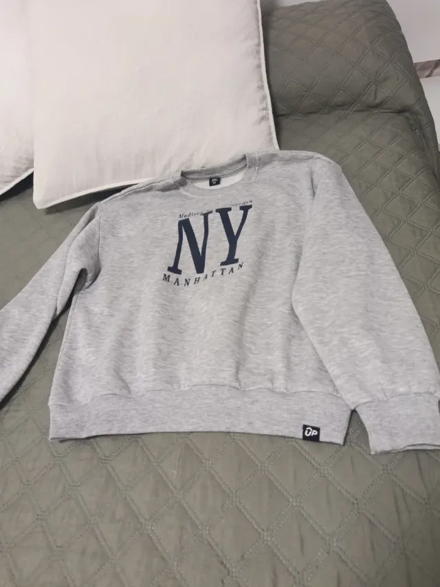 Sudadera NY Manhattan Mujer Gris