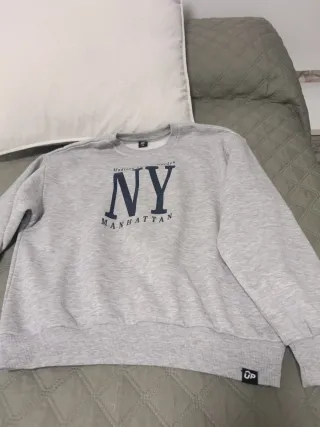 Sudadera NY Manhattan Mujer Gris