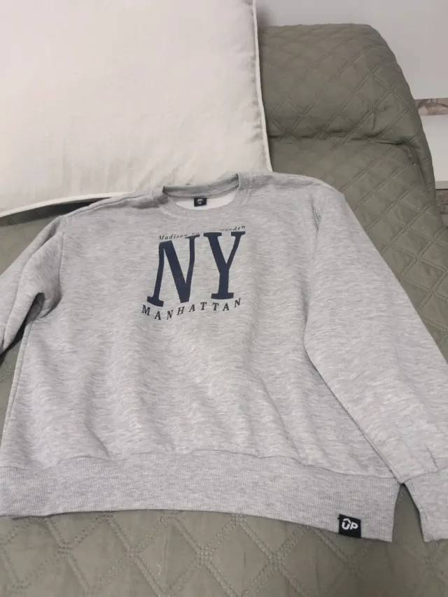 Sudadera NY Manhattan Mujer Gris