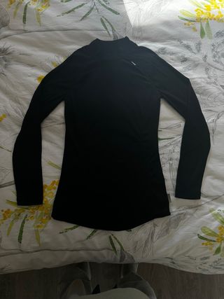 Camiseta térmica Wedze negra de manga larga