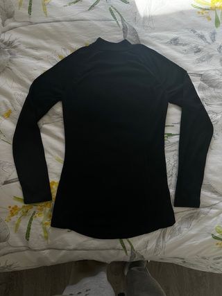 Camiseta térmica Wedze negra de manga larga