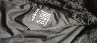 Abrigo Piel Auténtica IVONE Negro