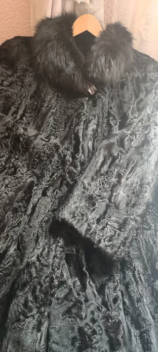 Abrigo Piel Auténtica IVONE Negro