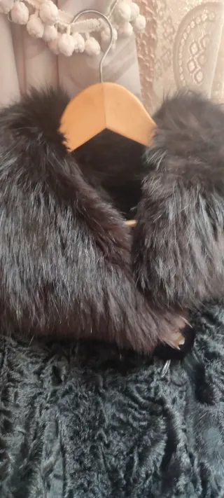 Abrigo Piel Auténtica IVONE Negro