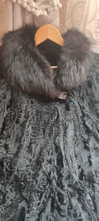 Abrigo Piel Auténtica IVONE Negro