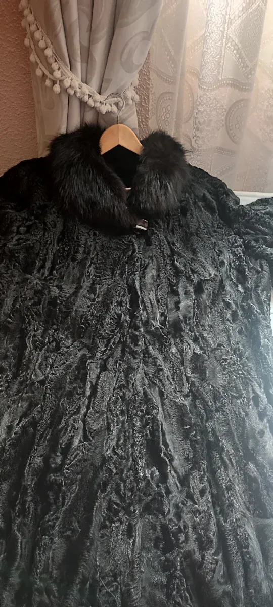 Abrigo Piel Auténtica IVONE Negro