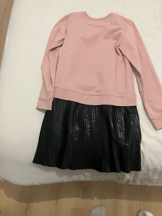 Vestido Mickey Minnie Falda Plisada T7-8