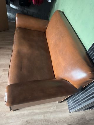Sofá de piel vintage 2 plazas