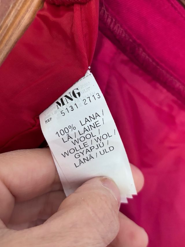 Pantalón Mango Lana Rojo