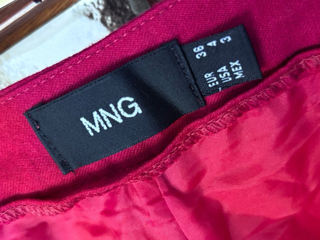 Pantalón Mango Lana Rojo