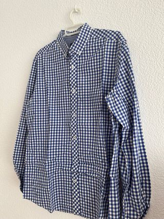 Camisa cuadros azul Talla M