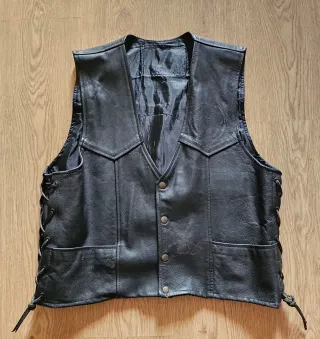 Chaleco de cuero talla L
