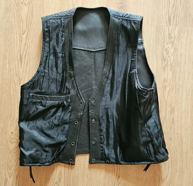 Chaleco de cuero talla L
