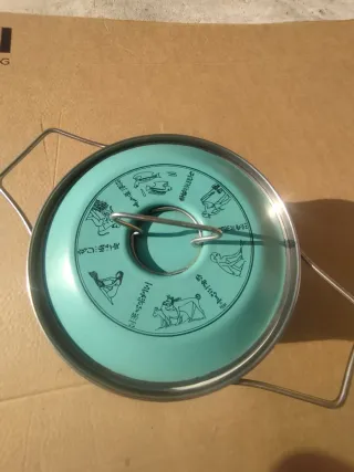 Pentola in metallo color teal