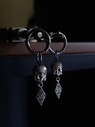 Pendientes Budas Plata Hechos a Mano