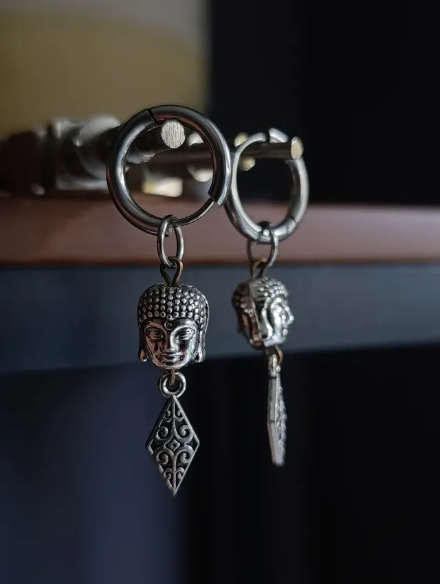 Pendientes Budas Plata Hechos a Mano