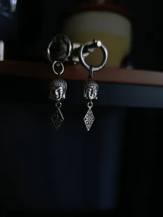 Pendientes Budas Plata Hechos a Mano