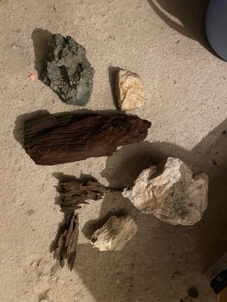 Rocas y troncos para acuario
