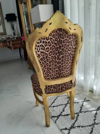 Silla Barroca Madera Pan de Oro