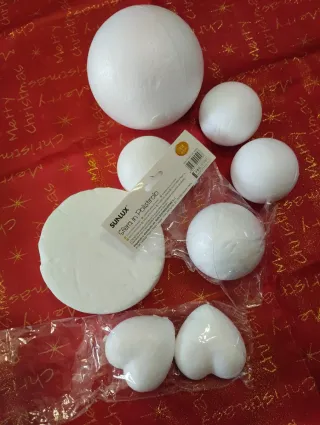 Sfere e Cuori in Polistirolo
