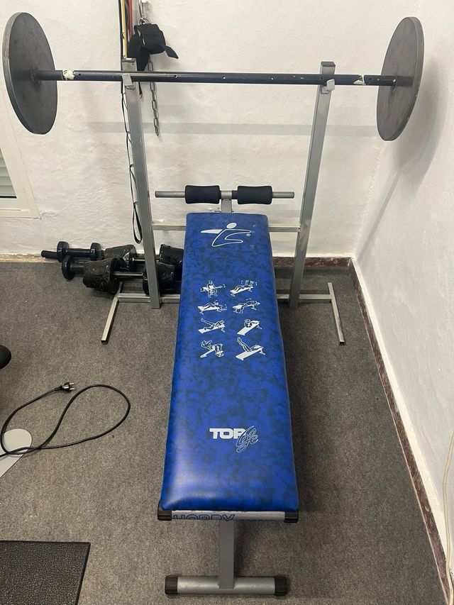 Banco abdominales con pesa 30kg